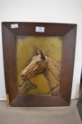 Brass 3D Horse Plaque