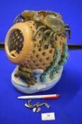 Majolica Crab Pot (some faults)