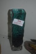 Mid 20th Century Blue Green Glass Vase