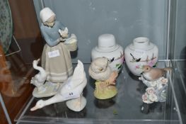 Lladro & Nao Figurines of Geese and Bird Ornaments, etc.