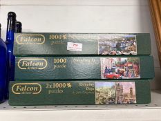 3 x Falcon 1000pc Deluxe Jigsaw Puzzles
