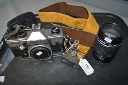 Praktica Anti L 50 35mm Camera with Ashai Takumar 1:2.5 135mm Lens