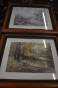 Pair of Framed Woodland and Countryside Prints