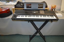 Yamaha PSR-SX900 Digital Keyboard Workstation with Stand, Travel Case, and Packaging