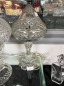 Cut Glass Electric Lamp