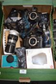 Assorted Cameras Including Nikon F301 and F501 Cameras