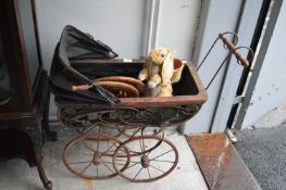 Reproduction Child’s Toy Pram and Contents