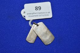 2x Sterling Silver Tags ~17g gross