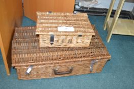 2x Wicker Picnic Baskets