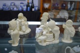 5x Snow Baby Ornaments by Department 56