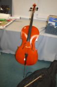 Cello by Gear4Music Size: 4/4 with Case and Bow