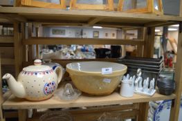 Assorted Kitchenalia Including T.G. Green Mixing Bowl, Baking Tins, etc.