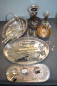 EPNS Cutlery, Trays, Vases, etc.
