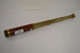 Small Victorian Brass & Mahogany Pocket Telescope