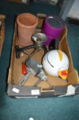 Vintage Kitchenware Including Kettle, Mincers, etc.