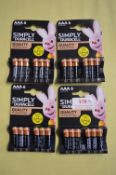 4x Duracell AAA Batteries 6pk