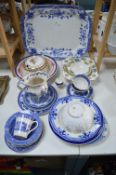 Assorted Tableware Including Antique Meat Plate, Crown Ducal, etc.