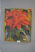 Oil on Canvas Flower Study Signed by the Artist