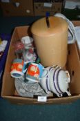 Assorted Kitchenware Including Wooden Bread Bin etc.