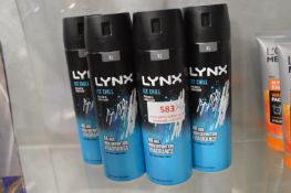4x Lynx Deodorant Body Sprays