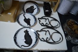 Cat Wall Plates, Toast Rack, and Metal Styands, etc.