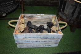 Lobster and Crab Crates Containing Glass