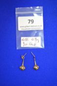 Pair of 9ct Gold Drop Earrings ~0.9g