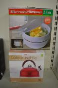 Microwave Steamer and a Kettle