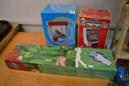 Mini Slot Machine, Fairground Grabber, and Home Golf Mini Golf Game