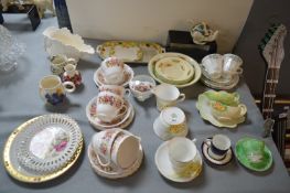 Vintage Pottery Cups Saucers, Plates, etc.