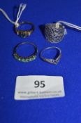 4x Silver Rings