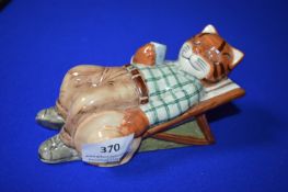 Cat in a Deck Chair Figure