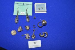Silver Earring, Single Silver Earring, Coin, etc.