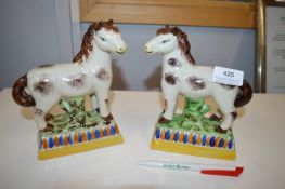 Pair of Porcelain Horses