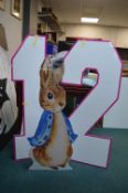 Freestanding Rabbit Cutout, and Freestanding Numbers ~1m high