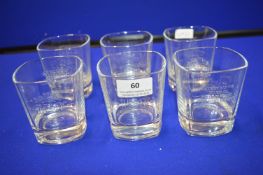 Set of Six Jack Daniels 150th Anniversary Whiskey Tumblers