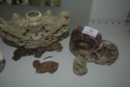4x Soapstone Carvings