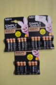 3x Duracell AAA Batteries 6pk