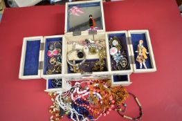 Chinese Jewellery Box Containing Costume Jewellery etc.