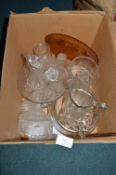 Vintage Glass Jugs, Bowls, and Cake Stands