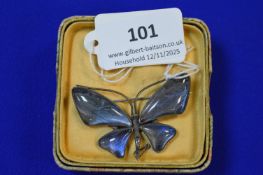 1950 Sterling Silver Butterfly Brooch (butterfly wings not listed, no CITES certificate required)