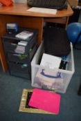 *Metal office filing drawers plus storage box of s