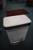 *Large white pedal bin