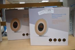 *two Natural sound sunrise radio alarm clocks