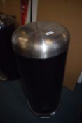 *Black and steel pedal bin