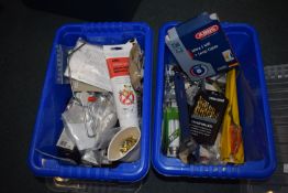 *Two storage boxes of tools and hardwear