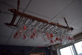 *Glass Rack Containing Various Branded Glasses