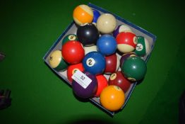 *Assorted American Pool Balls