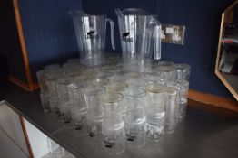 *Assorted Carling Branded Pint Glasses, and 2x Carling Jugs