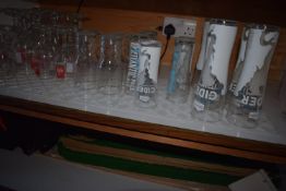 *Assorted Loose Items to Include Branded Bar Glass, Pool Table Parts and Accessories, etc.